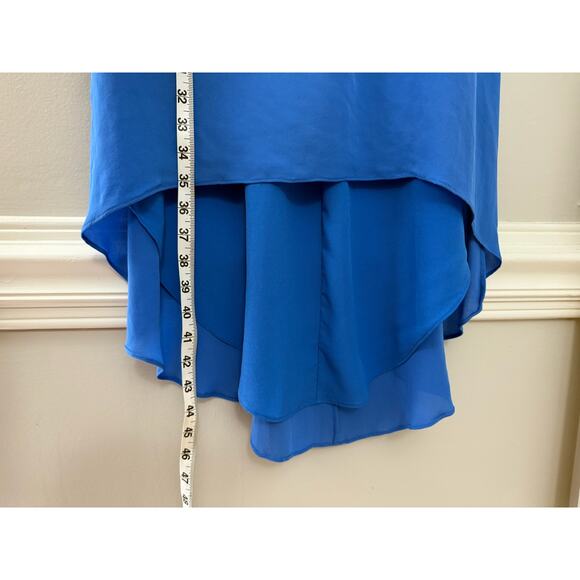 Kobi Halperin Elegant Classic Modern Silk Hailey Blue Waterfall‎ Dress S/M $398 - Picture 13 of 13